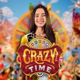 Crazy Time slot logo by Evolution at BetCrown CasinoCrazy Time