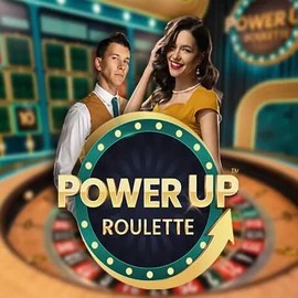 Official Live Casino logo: PowerUP Roulette by Pragmatic Play at BetCrown Casino